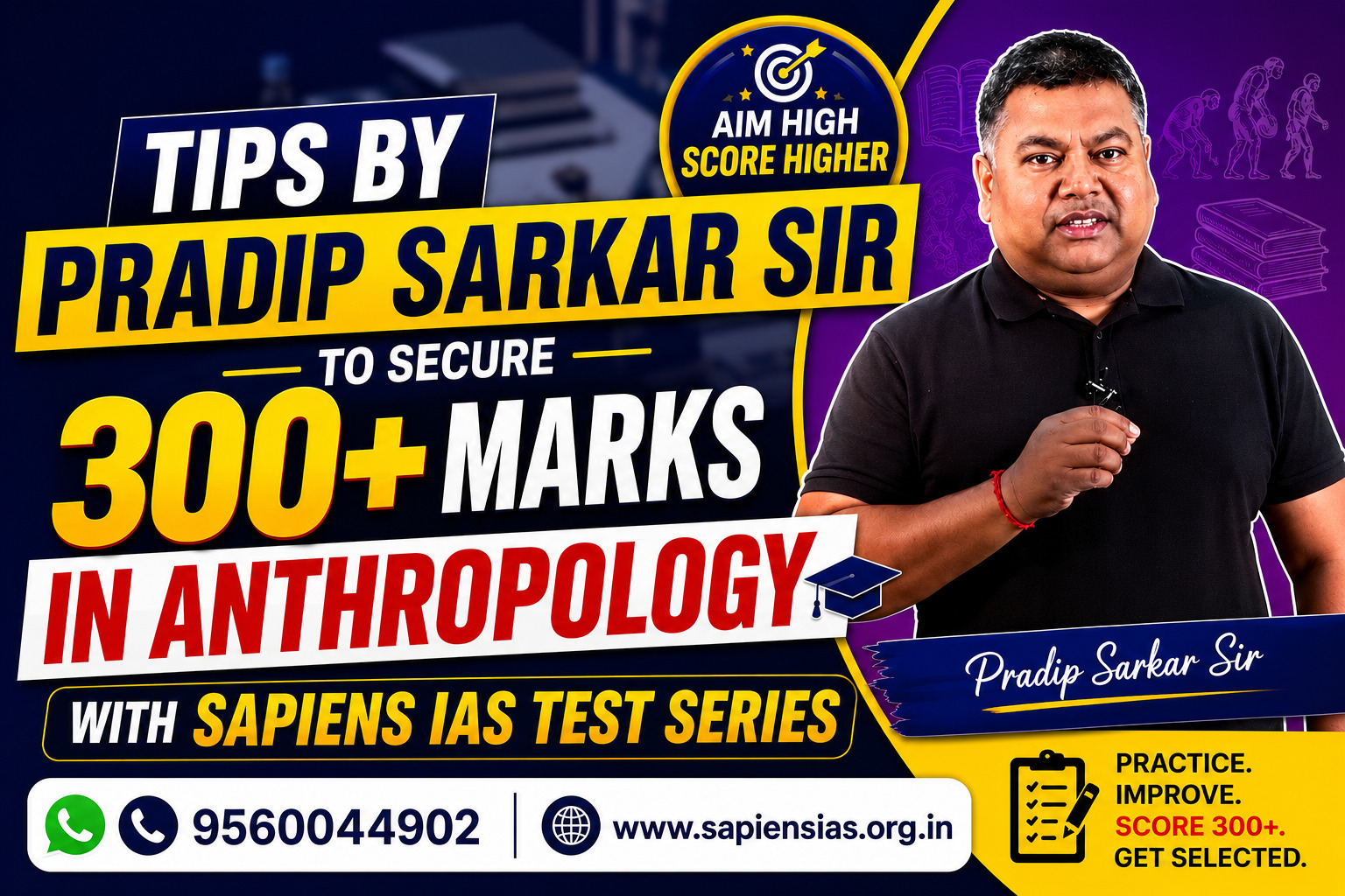 secure 300+ marks in Anthropology With Sapiens IAS Test Series 